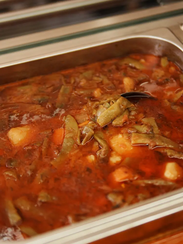 A tray of slow cooked stew
